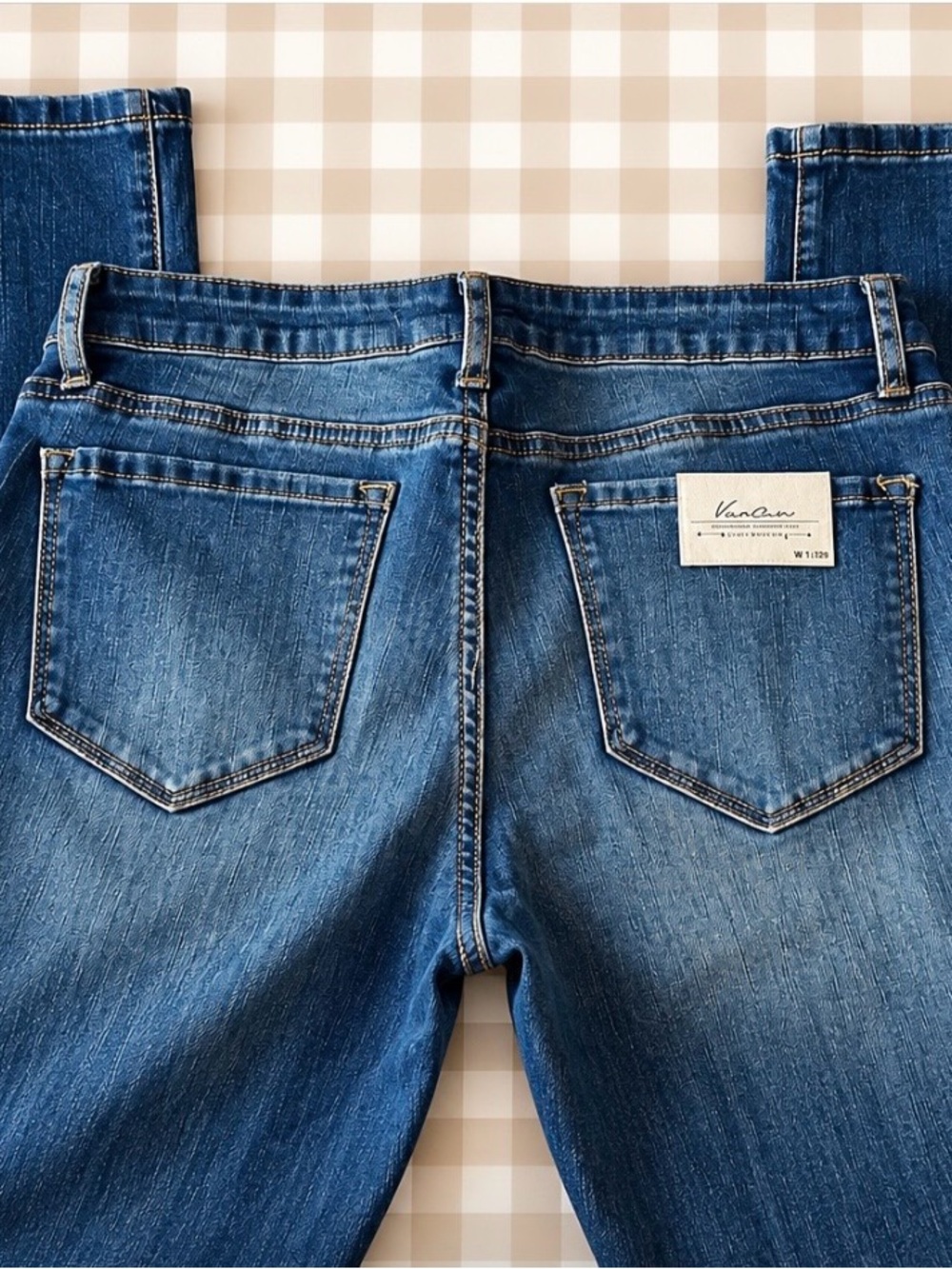 KanCan Mid Blue Cropped Ankle Jeans